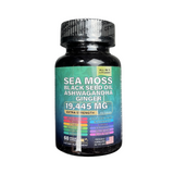 Sea Moss, Black Seed Oil, Ashwagandha, Ginger Pills 19,445 mg, 60ct