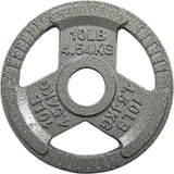 Cast Iron Plate Weight Plate for Strength Training and Weightlifting, 2" Center Hole