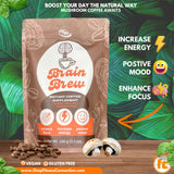 FitWell Brain Brew Instant Coffee with 3 Mushroom Blend, 3.5 oz