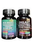 Shilajit and Sea Moss Pill Bundle (2) Bottles 120 caps total