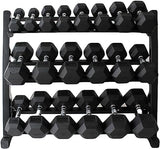 Rubber Encased Hex Dumbbell Pair (2 dumbbells)