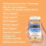 Garden of Life, Magnesium with Pre & Probiotics Gummies Peach, 60 Gummies
