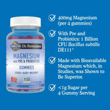 Garden of Life, Dr. Formulated Magnesium with Pre and Probiotics Raspberry 60 Gummies